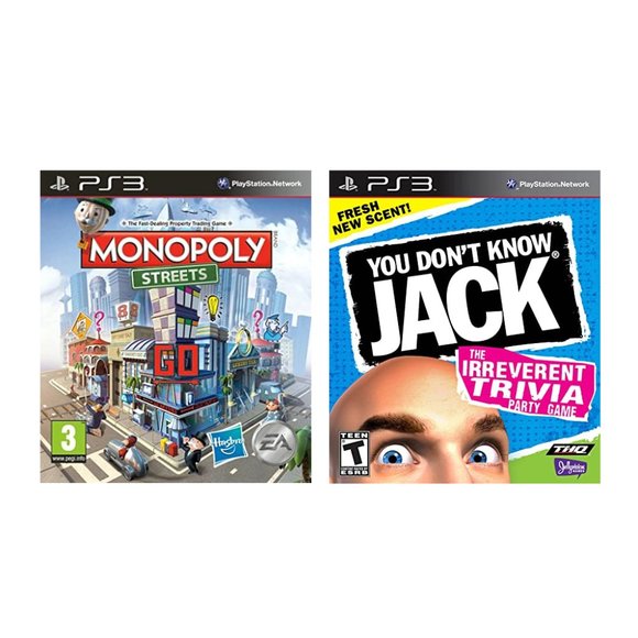 Sony Video Games & Consoles Ps3 Bundle 2 Party Games Monopoly Streets You Dont Know Jack